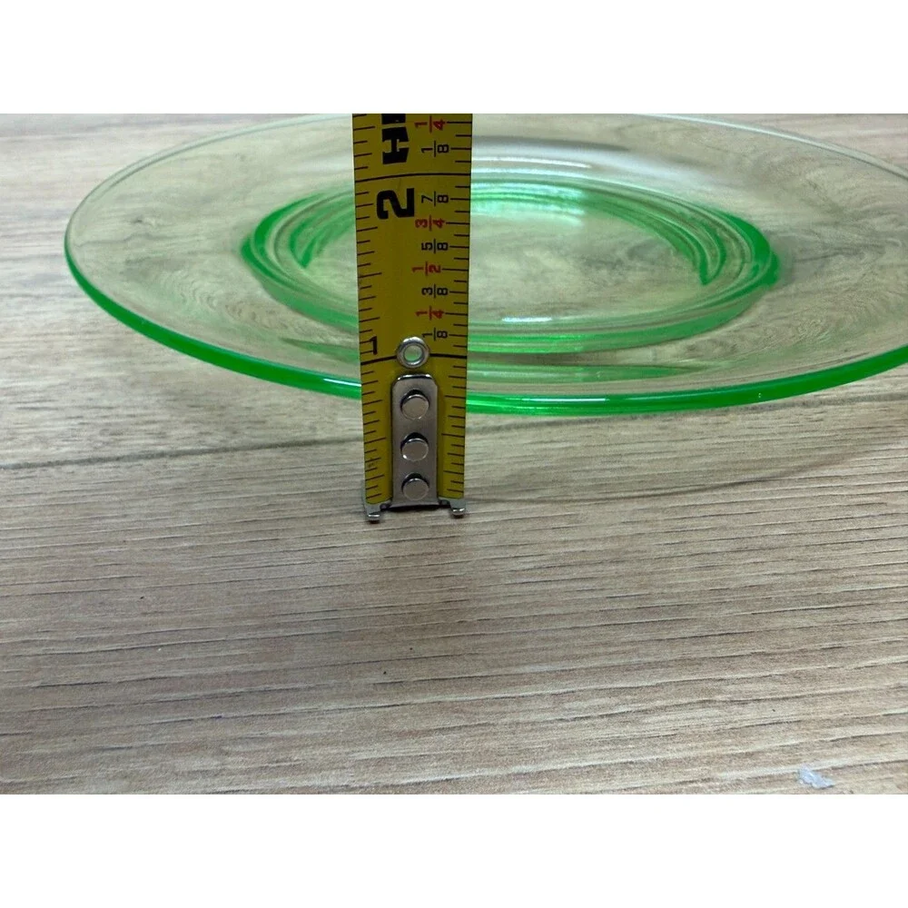 Green Depression Uranium Vaseline Glass 8